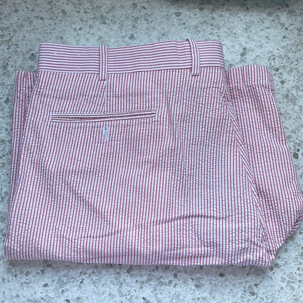Peter Millar Seersucker golf Shorts - red/pink